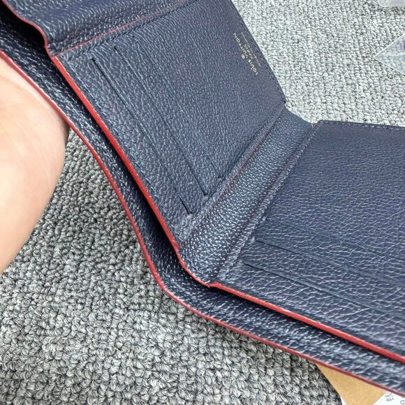 Authentic Louis Vuitton Victorine Navy Monogram Leather Wallet - Picture 13 of 15